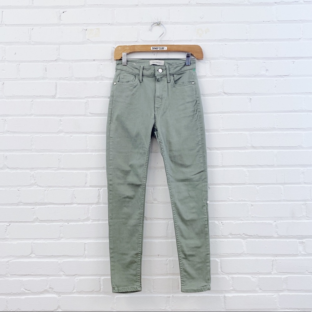 CALVIN KLEIN JEANS Khaki High Rise Ankle Skinny